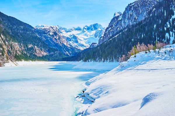 Заснеженные Альпы, Гозау, Австрия — стоковое фото