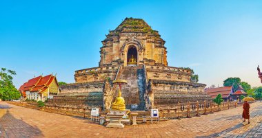 Wat Chedi Luang, Chiang Mai, Tayland panoramik görünümü