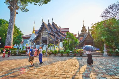 Wat Chedi Luang tik tapınakları, Chiang Mai, Tayland