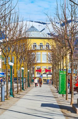 Esplanade parkın kış lık sokağı, Bad Ischl, Avusturya