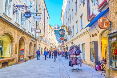 Eski Salzburg, Avusturya'da alışverişin keyfini çıkarın