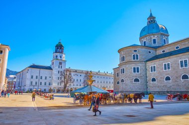 Residenzplatz Square in Salzburg, Austria clipart