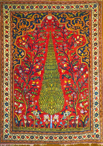 빈티지 페르시아 정원 카펫, 테헤란, 이란 — 스톡 사진