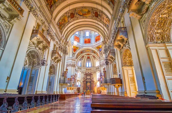 L'interno di Salzburger Dom, Austria — Foto Stock