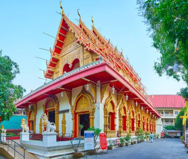 The Viharn of Wat Phan On, Chiang Mai, Thailand clipart