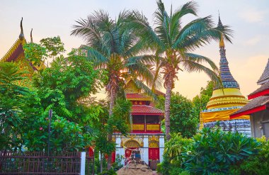 Wat Muen Larn yemyeşil bahçe, Chiang Mai, Tayland