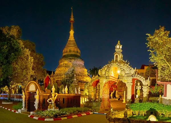 O chedi de Wat Mahawan, Chiang Mai, Tailândia — Fotografia de Stock