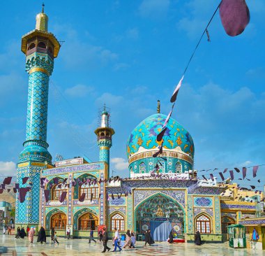 İmamzadeh Salih Kutsal Türbesi Panoraması, Tahran, İran