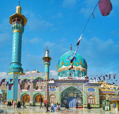Panorama of Imamzadeh Saleh Holy Shrine, Tehran, Iran clipart