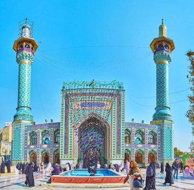 İmamzadeh Salih Kutsal Türbesi Panoraması, Tahran, İran