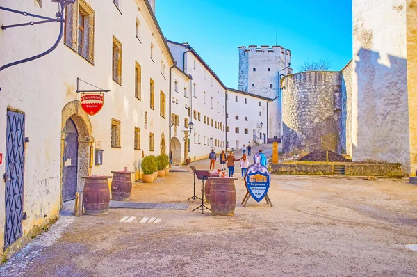 Salzburg Castle Courtyard, Oostenrijk — Stockfoto