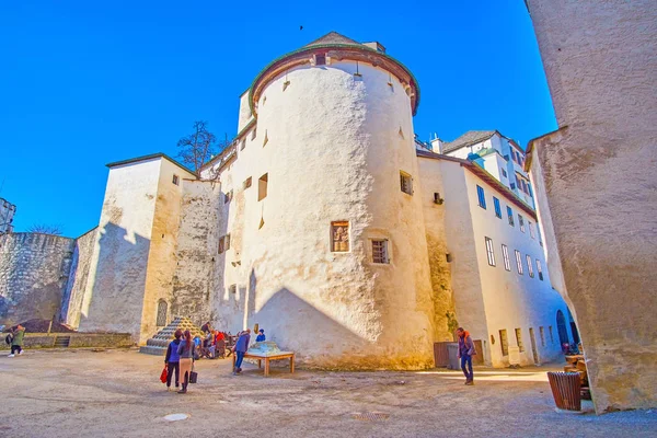 A torre interna em Hohensalzburg Castle, Salzburgo, Áustria — Fotografia de Stock