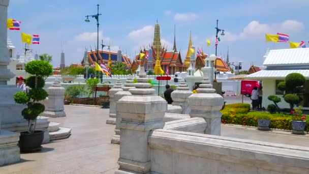 Μπανγκόκ Ταϊλάνδη Απριλίου 2019 Ναός Του Ναού Του Δήμου Της — Αρχείο Βίντεο