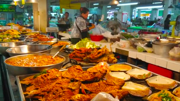 Chiang Mai Thaïlande Mai 2019 Les Stands Nourriture Marché Tanin — Video