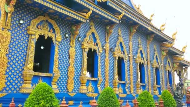 Chiang Rai Tailandia Mayo 2019 Panorama Del Sorprendente Wat Rong — Vídeos de Stock