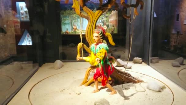 Salzburg Österrike Februari 2019 Vintage Marionetter Utställda Marionette Museum Som — Stockvideo