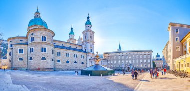 Salzburg, Avusturya'nın tarihi merkezinde ki ortaçağ simge leri
