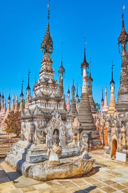 Kakku Pagodas, Myanmar'ın heykel süslemeleri