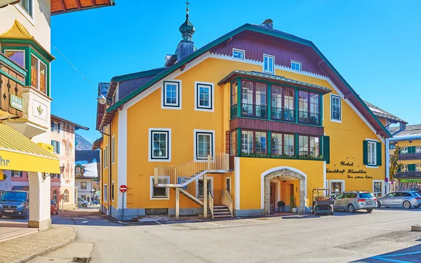 Hoteles históricos en St Gilgen, Salzkammergut, Austria — Foto de Stock