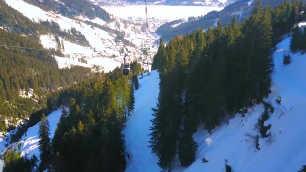 Prozkoumat Zell See Navštívit Horu Schmittenhoit Populární Jako Lyžařská Zóna — Stock video