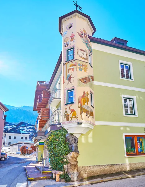 El edificio con torre, St Gilgen, Salzkammergut, Austria — Foto de Stock