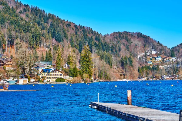 Le rive del lago Wolfgangsee, St Gilgen, Salzkammergut, Austria — Foto Stock