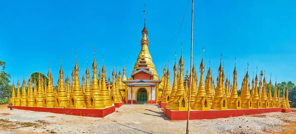 Panorama del monasterio de la aldea Hang Si, Taunggyi, Myanmar —  Fotos de Stock