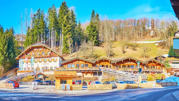 Horská restaurace St Wolfgang, Salzkammergut, Rakousko — Stock fotografie