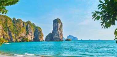 Panorama Ao Nang sahil, Krabi, Tayland