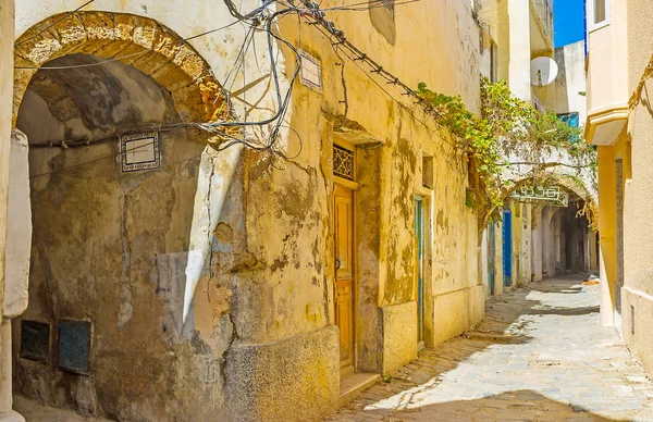 A labirintus Medina backstreets, Bizerte, Tunézia — Stock Fotó