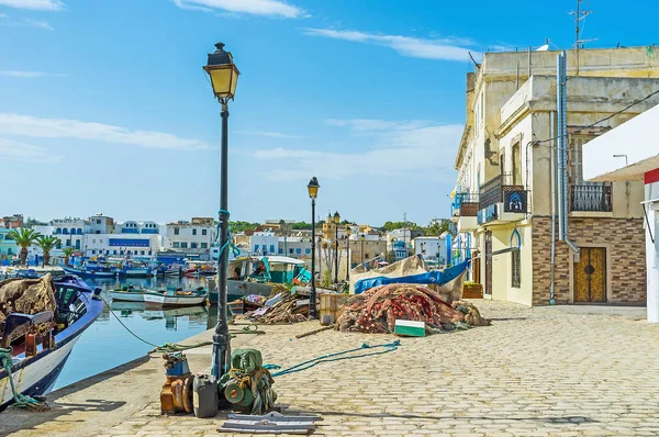 Körséta Bizerte port, Tunézia — Stock Fotó