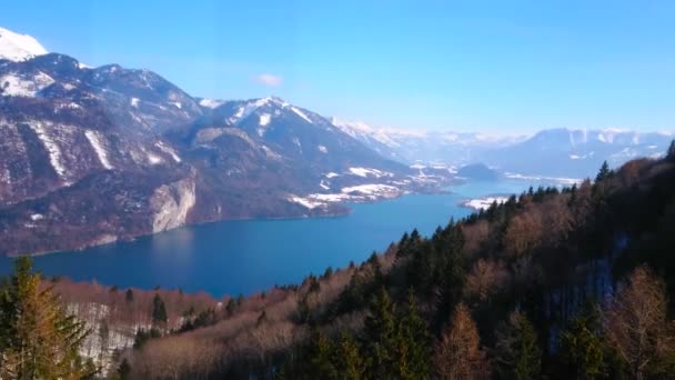 Genießen Sie Den Blick Aus Der Luftlift Gondel Auf Die — Stockvideo