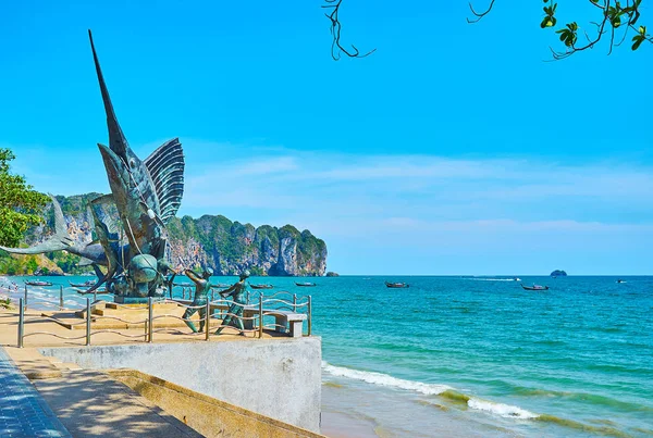 Marlin monument in Ao Nang, Krabi, Thailand — Stockfoto