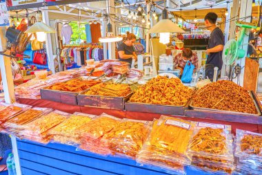 Deniz ürünleri aperatifler çeşitli, Bangkok, Tayland