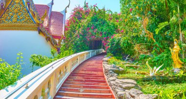 Bangkok Golden Mount tapınağına uzun yol, Tayland