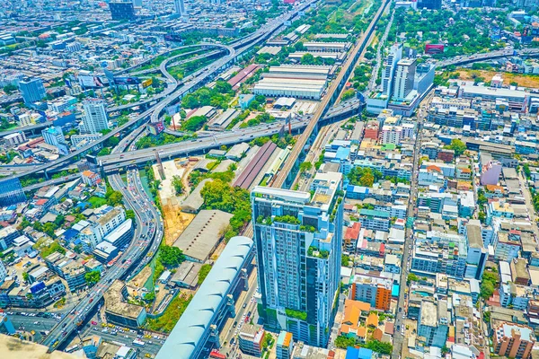 The maze of city roads, Bangkok, Thailand — Stock Photo, Image