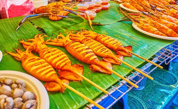 Izgara kalamar, Bangkok, Tayland