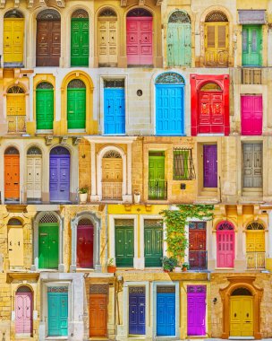 Retro ahşap Malta kapıları