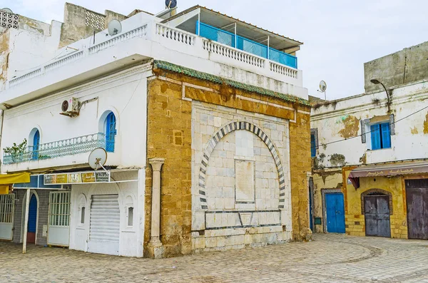 La esquina de la vieja casa, Bizerte, Túnez — Foto de Stock