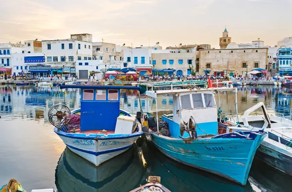 Evening in Bizerte port, Tunisia — Stock Photo, Image