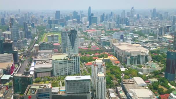 Bangkok Tajlandia Kwietnia 2019 Widok Lotu Ptaka Nowe Dzielnice Bangkoku — Wideo stockowe