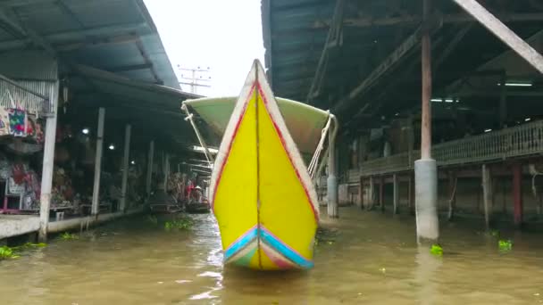 Damnoen Saduak Thailand May 2019 Explore Ton Khem Floating Market — Stock Video