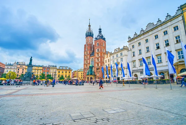 Středověké město v Krakově, Polsko — Stock fotografie