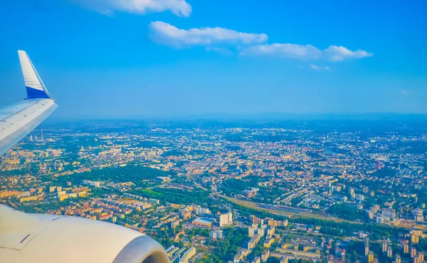 Der Flug über Krakau, Polen — Stockfoto