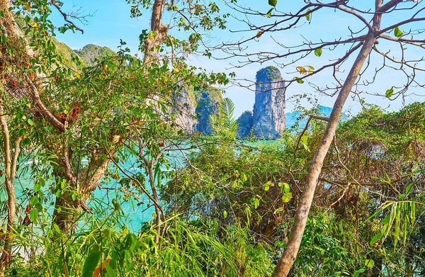 Ao Nang Tower attraverso la giungla, Krabi, Thailandia — Foto Stock