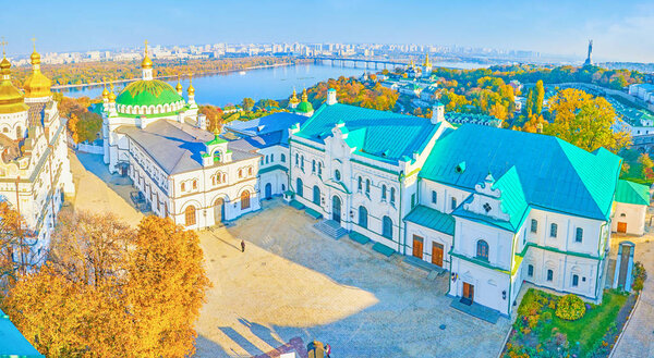 The courtyard of kiev Pechersk Lavra complex, Ukraine