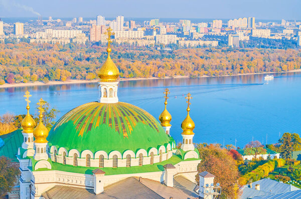 The beautiful Dome of the Refectory Church, Kiev, Ukraine