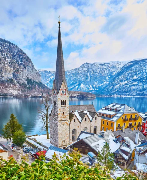 Il simbolo architettonico di Halltatt, Salzkammergut, Austria — Foto Stock