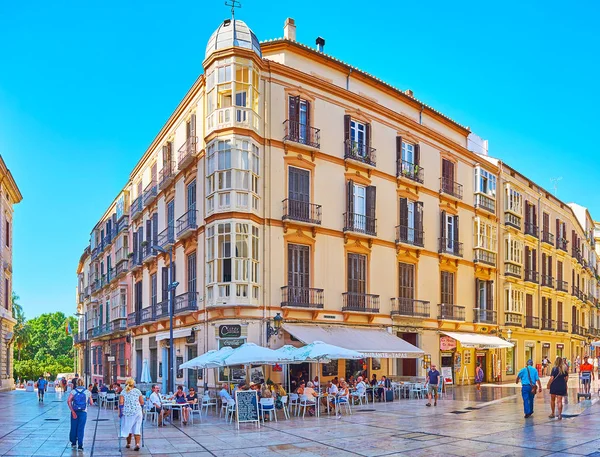 Main tourist streets of Malaga, Spain — Stock Photo, Image