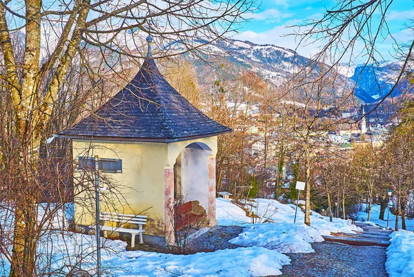 Staniční kaple křížové cesty, Kalvarienbergkirche — Stock fotografie